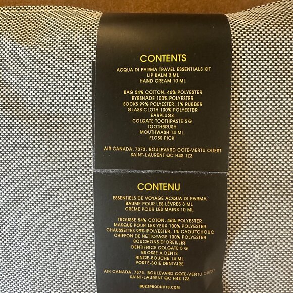 Acqua Di Parma Air Canada Business Class Amenity Kit - Picture 3 of 3